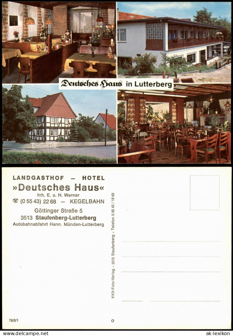 Lutterberg-Staufenberg  LANDGASTHOF HOTEL Deutsches Haus In Lutterberg 1970 - Andere & Zonder Classificatie