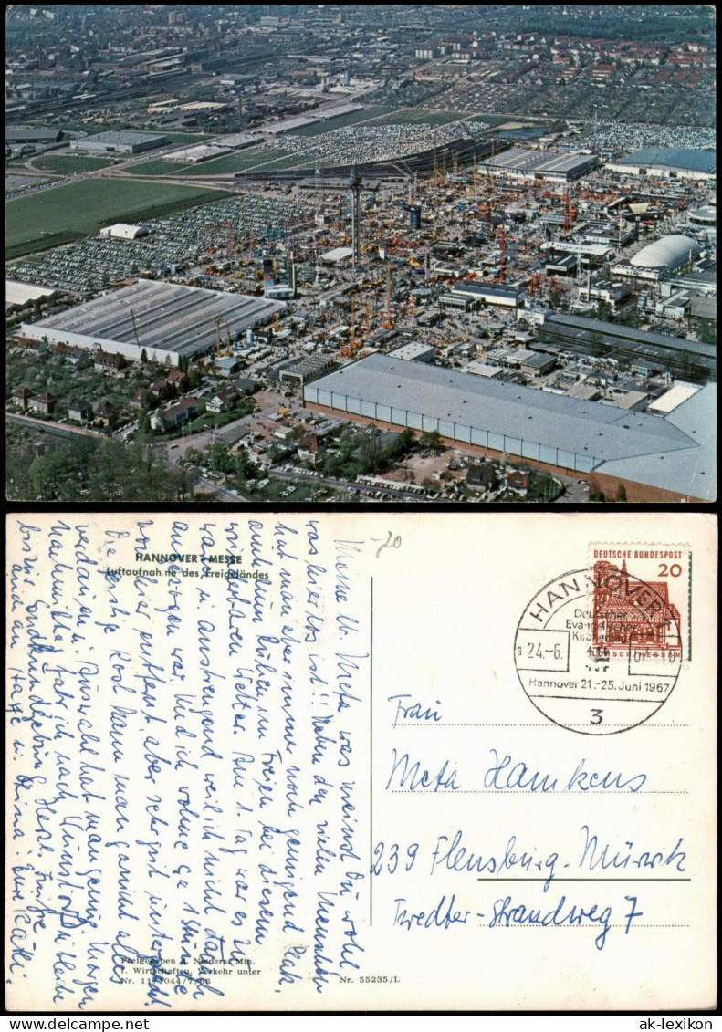 Ansichtskarte Hannover Luftbild Messegelände 1967 - Hannover