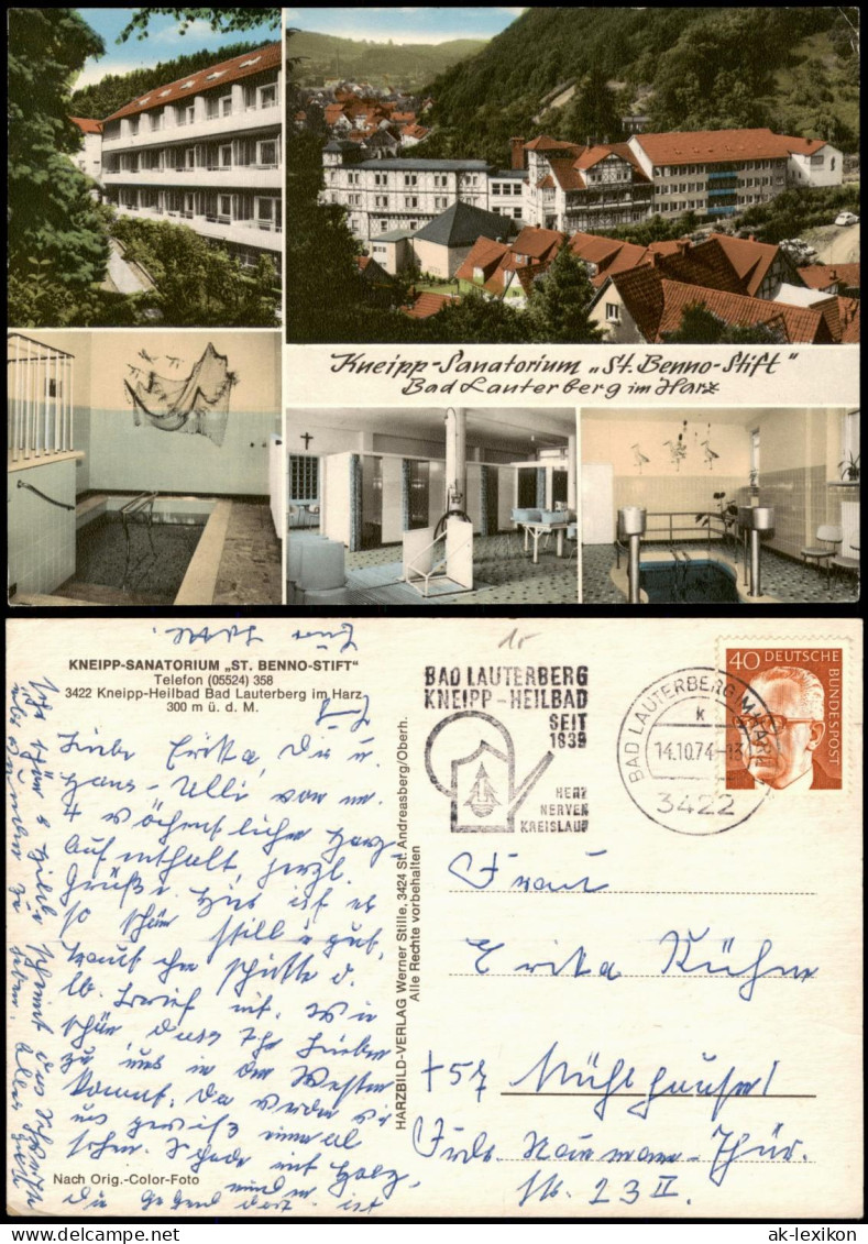 Ansichtskarte Bad Lauterberg Im Harz Kneipp-Sanatorium Benno-Stift - MB 1974 - Bad Lauterberg