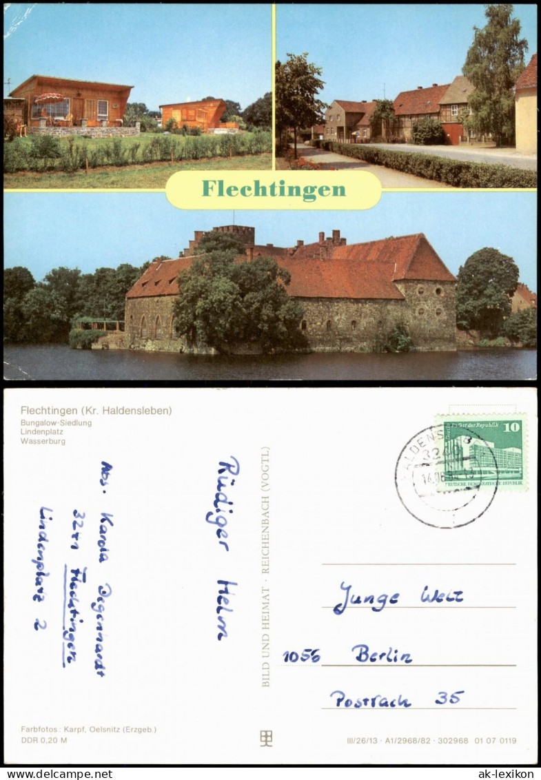 Flechtingen-Börde-Hakel Bungalow-Siedlung, Lindenplatz, Wasserburg 1982 - Autres & Non Classés