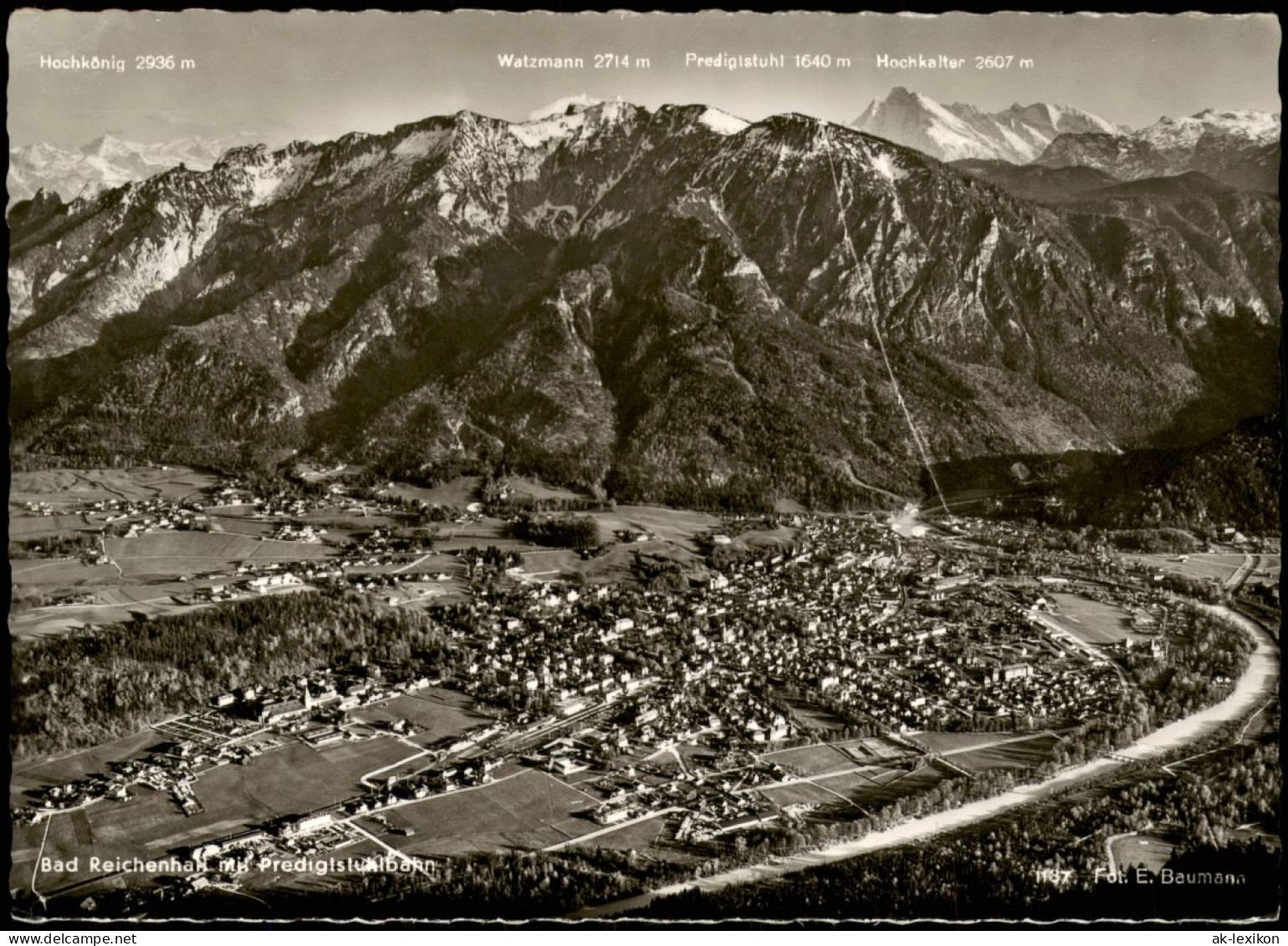 Ansichtskarte Bad Reichenhall Panorama-Ansicht Blick Alpen Berge 1960 - Bad Reichenhall