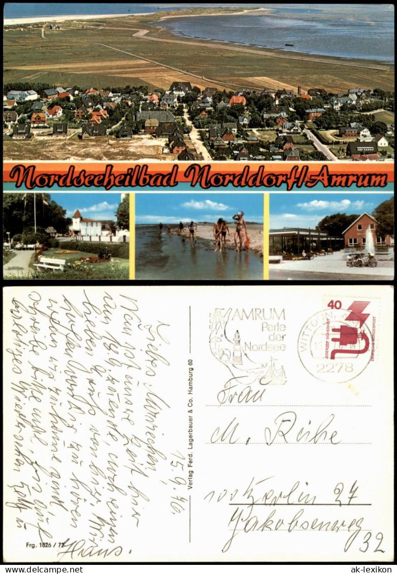 Norddorf Auf Amrum Noorsaarep | Nordtorp Mehrbildkarte Mit 4 Ortsansichten 1976 - Autres & Non Classés