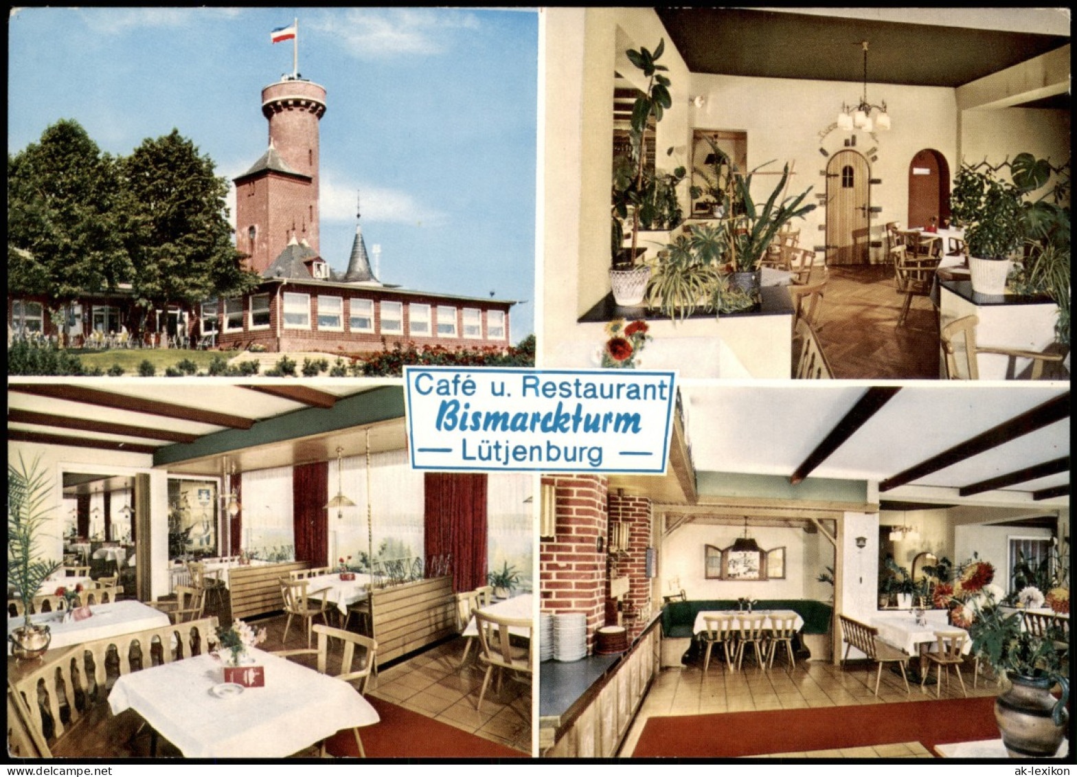 Lütjenburg Lüttenborg Café - Restaurant BISMARCKTURM 4 B Mehrbild-AK 1970 - Autres & Non Classés
