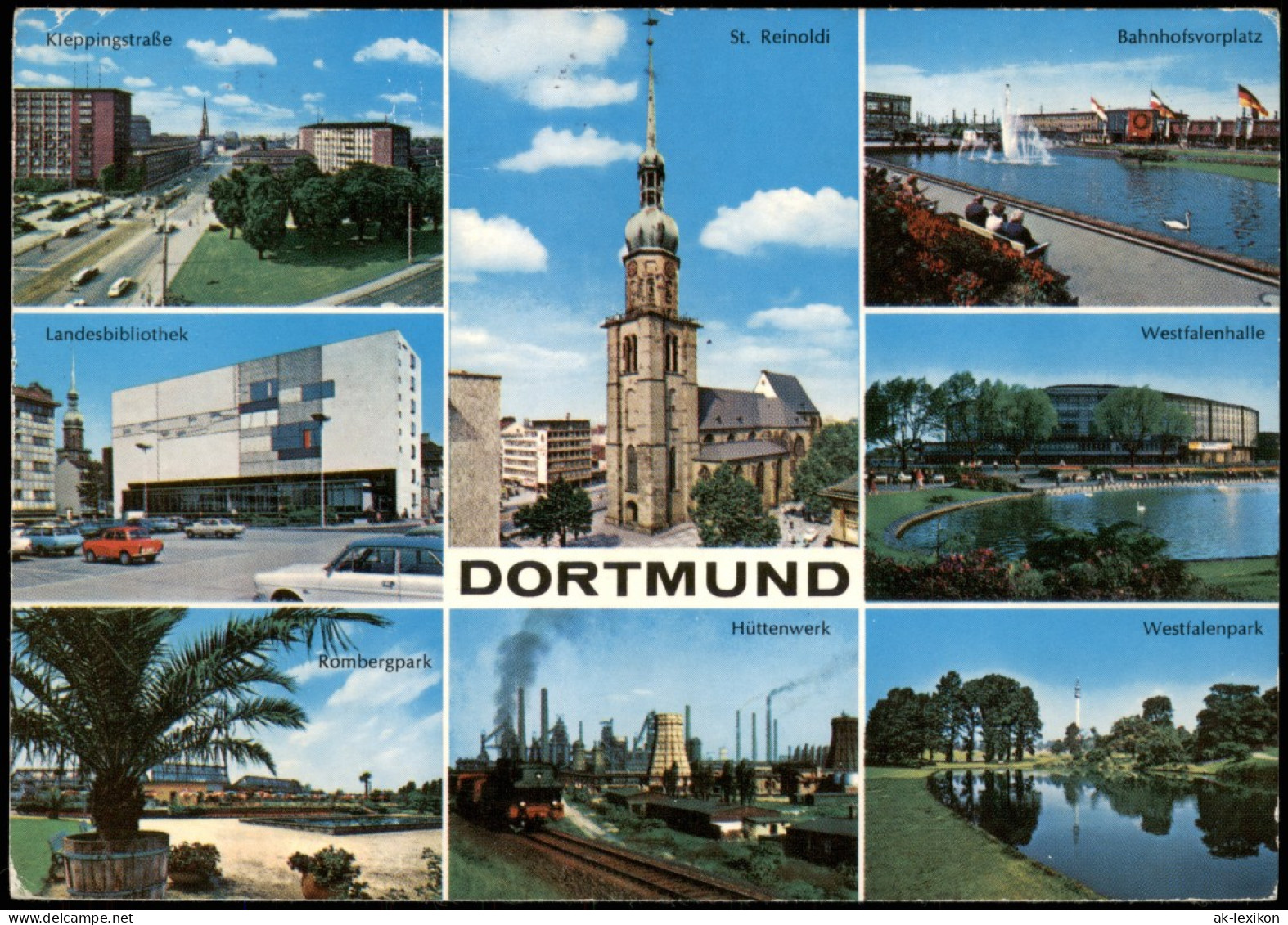 Ansichtskarte Dortmund Kleppingstraße, Bahnhofsvorplatz, Westfalenhalle 1983 - Dortmund