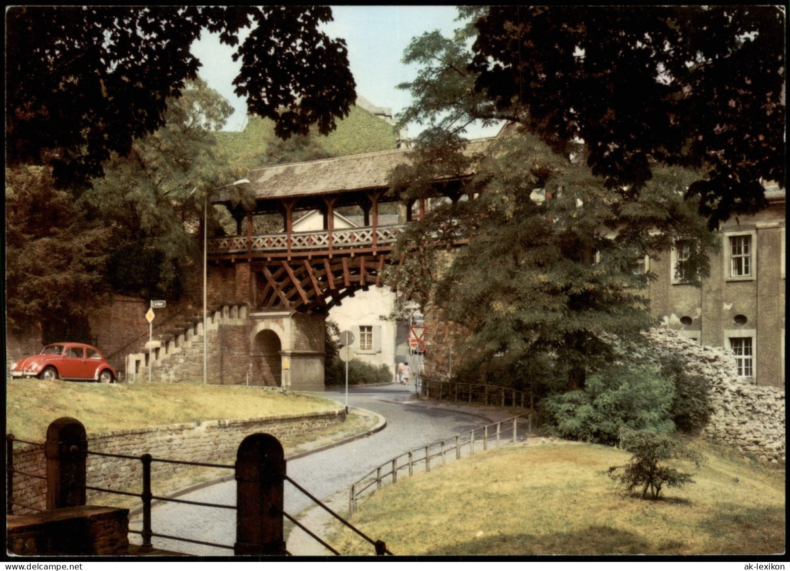 Ansichtskarte Wiesbaden Römer-Tor VW Käfer 1980 - Wiesbaden