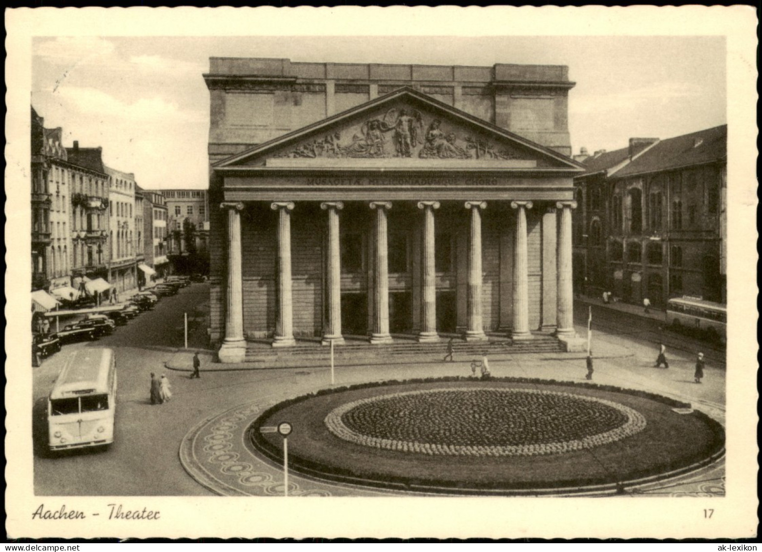 Ansichtskarte Aachen Theater, Bus - Straßen 1956 - Aachen