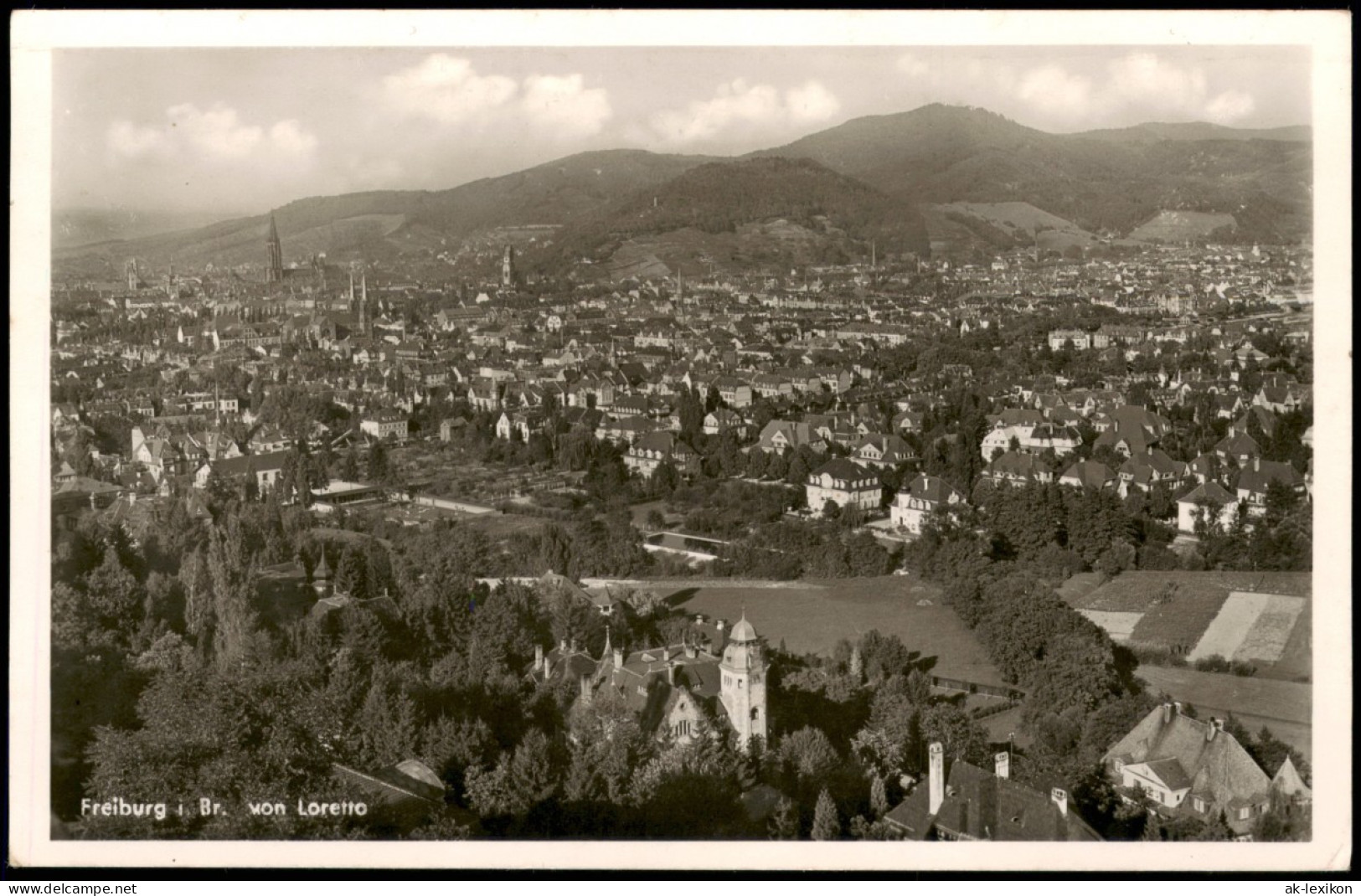 Ansichtskarte Freiburg Im Breisgau Blick Von Loretto 1957 - Freiburg I. Br.