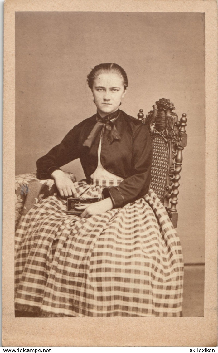 Tetschen-Bodenbach Decín Foto Einer Frau Fotokunst Atelier Jungmann 1900 CdV - Tchéquie