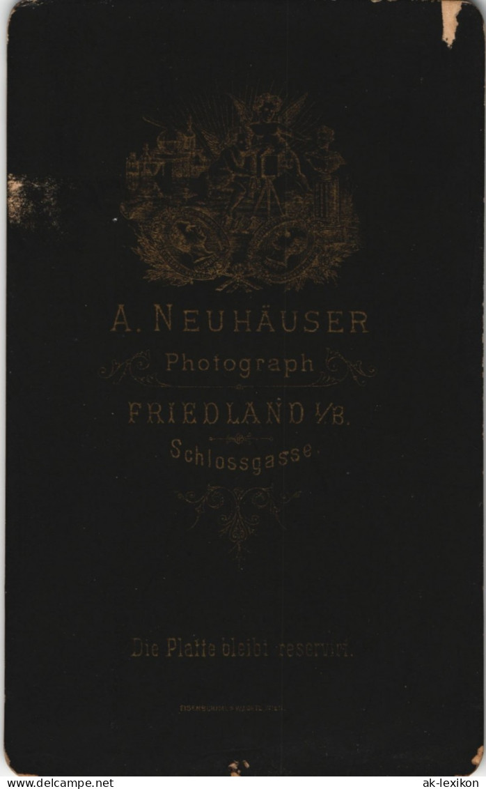 Frauen Portät Fotokunst Atelier-Photo/Foto Neuhäuser FRIEDLAND Böhmen 1900  CdV - Bekende Personen