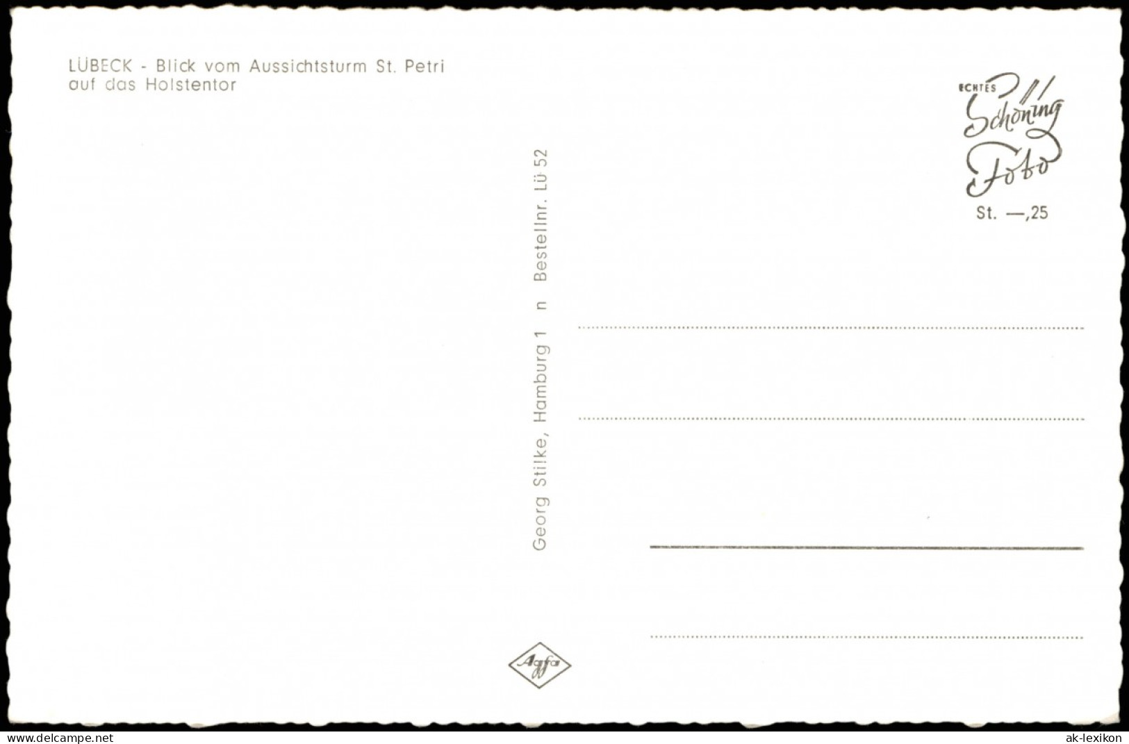 Ansichtskarte Lübeck Holstentor Aus Der Vogelschau Des St. Petri Turms 1955 - Other & Unclassified