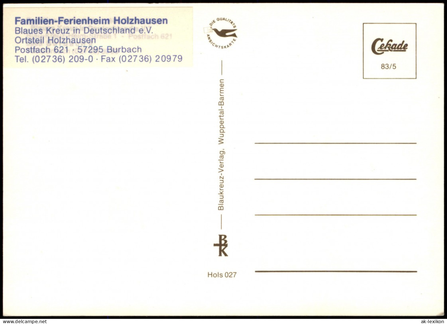 Holzhausen (Burbach) Mehrbildkarte Mit Familien-Ferienheim Holzhausen 1983 - Other & Unclassified