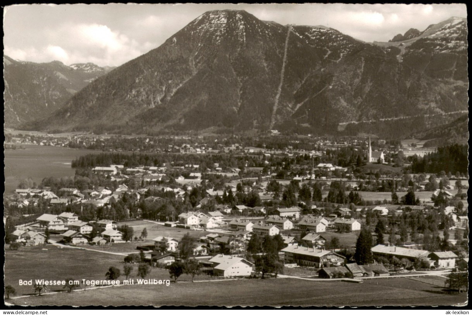 Ansichtskarte Bad Wiessee Ortspanorama Am Tegernsee Mit Wallberg 1960 - Bad Wiessee