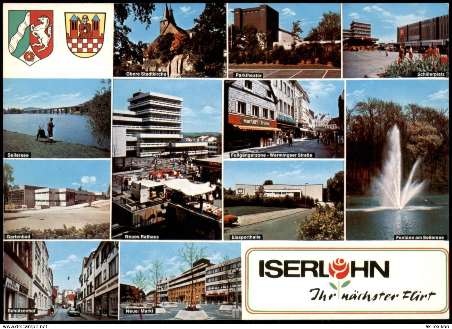 Iserlohn Mehrbildkarte  Gartenbad, Schützenhof, Eissporthalle Uvm. 1992 - Iserlohn