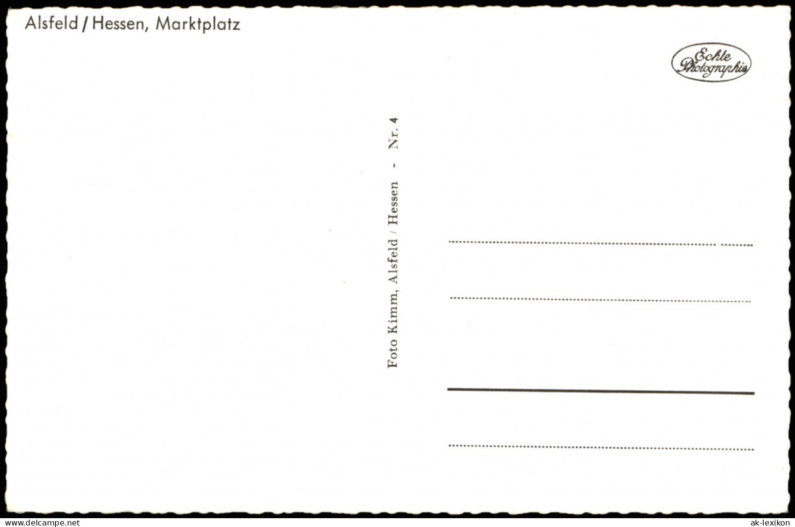 Ansichtskarte Alsfeld Partie Am Marktplatz 1960 - Other & Unclassified