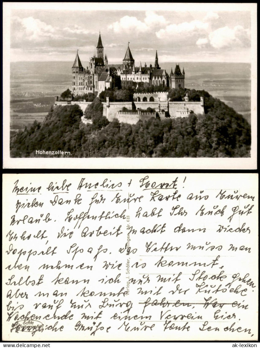Ansichtskarte Hechingen Burg Hohenzollern - Fernblick 1932 - Hechingen