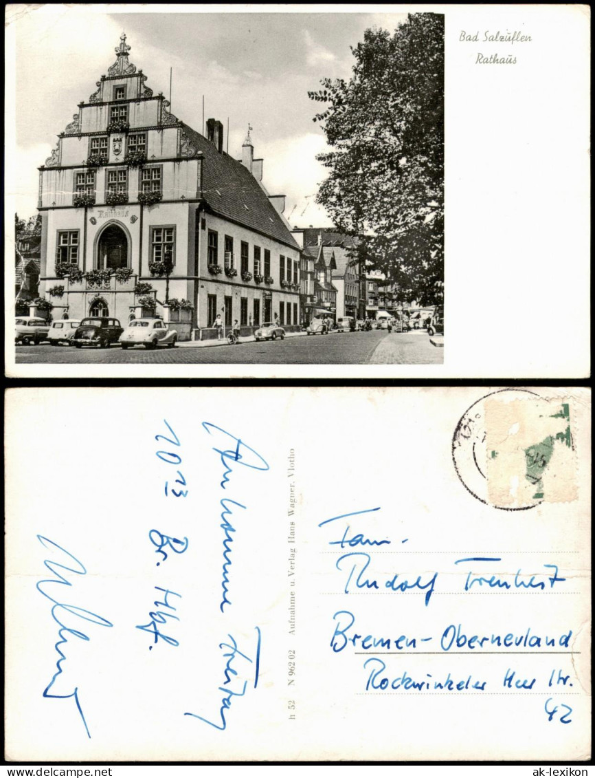 Ansichtskarte Bad Salzuflen Rathaus, VW-Käfer 1959 - Bad Salzuflen