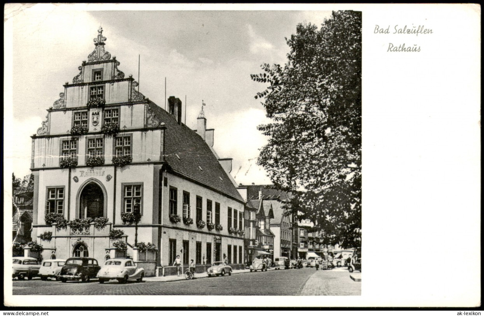 Ansichtskarte Bad Salzuflen Rathaus, VW-Käfer 1959 - Bad Salzuflen