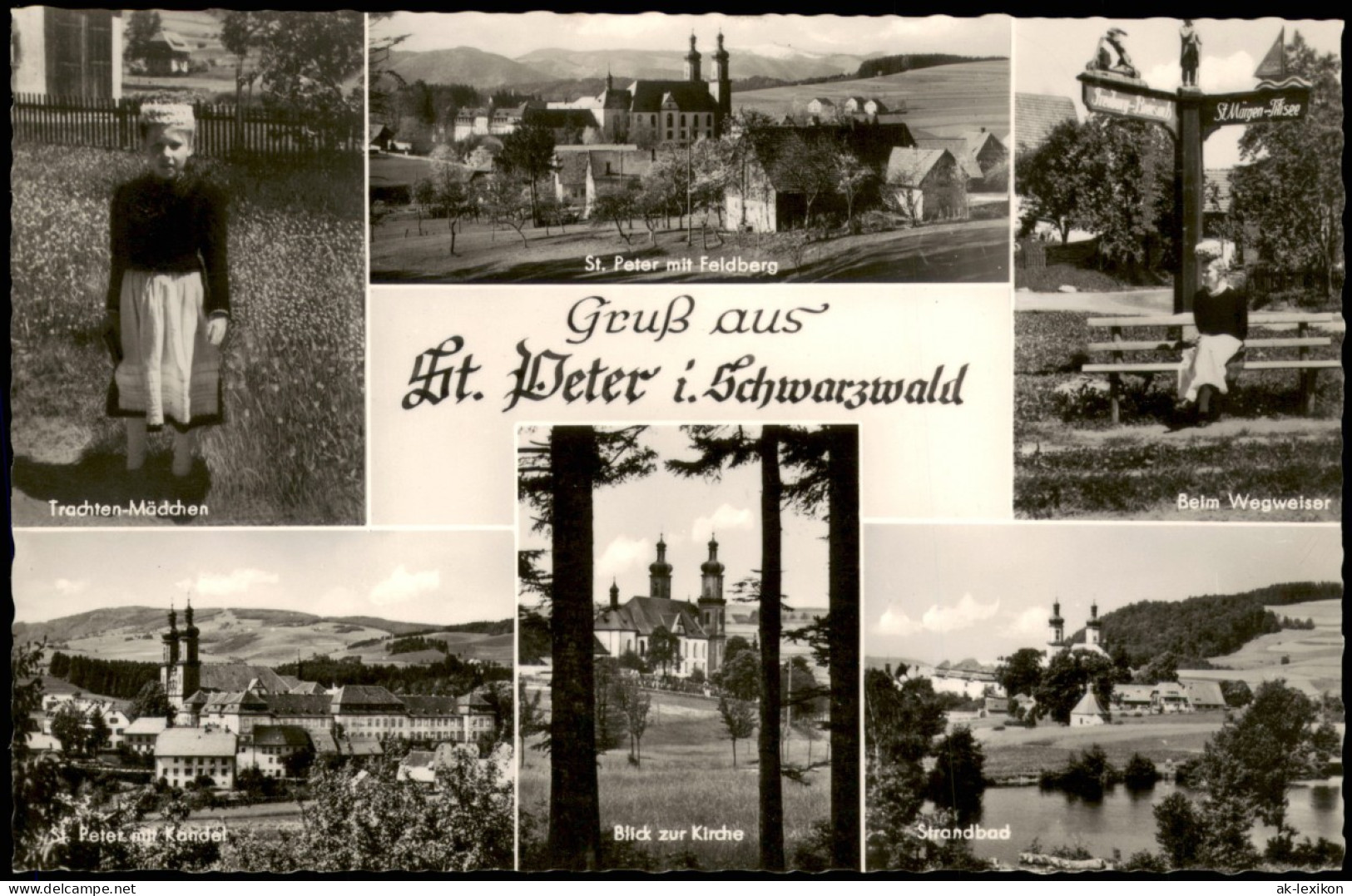 St. Peter (Hochschwarzwald)   Mehrbild: Trachten, Wegweiser, Stadt 1962 - St. Peter