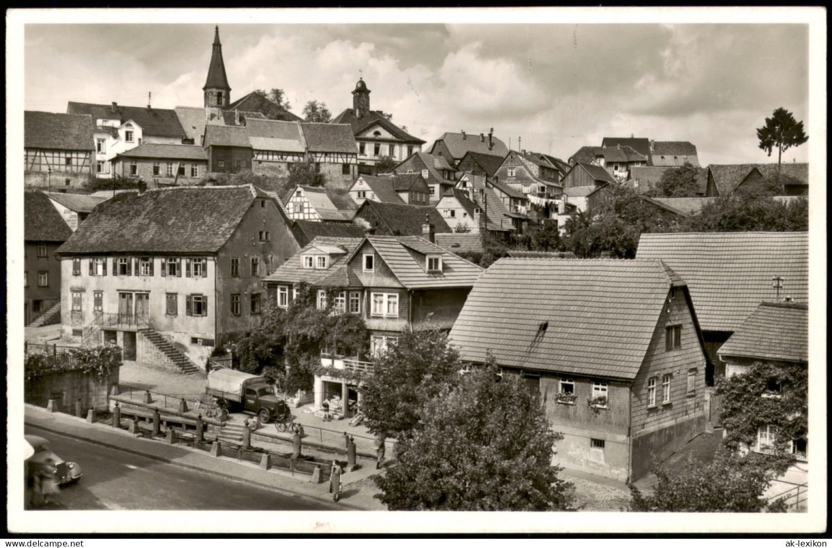 Ansichtskarte Beerfelden (Odenwald) Stadtteilansicht 1955 - Altri & Non Classificati