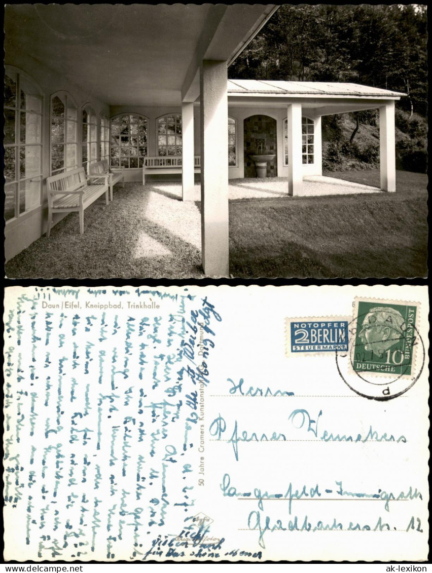 Ansichtskarte Daun Eifel Partie An Der Trinkhalle 1954 - Daun