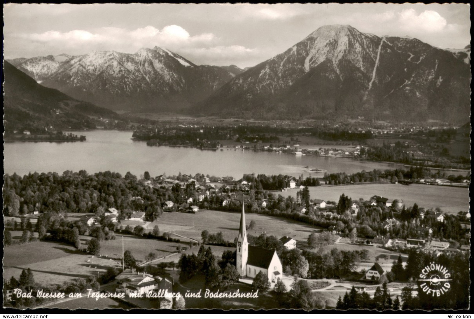 Bad Wiessee Tegernsee Mit Wallberg U. Bodenschneid V. Flugzeug Aus 1960 - Bad Wiessee