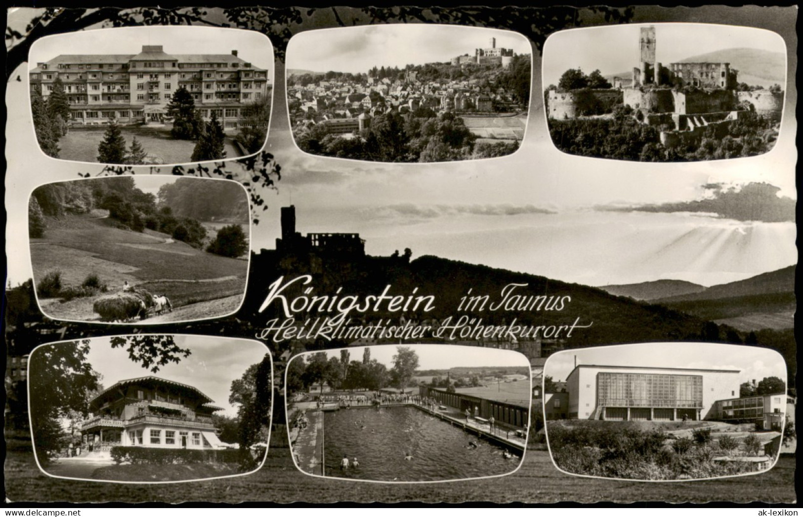 Ansichtskarte Königstein (Taunus) Mehrbildkarte Mit Ortsansichten 1959 - Königstein