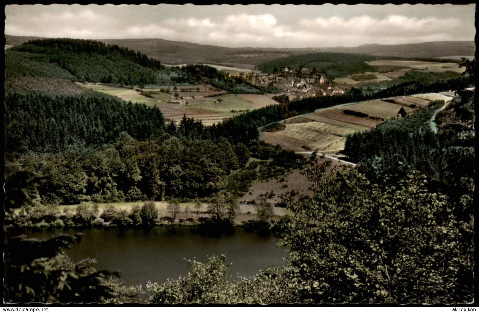 Ansichtskarte Daun Eifel Gemündener Maar Mit Blick Auf Daun Eifel 1956 - Daun