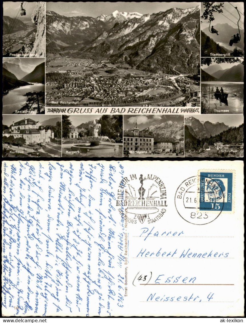 Ansichtskarte Bad Reichenhall Mehrbildkarte Mit Vielen Umland-Ansichten 1963 - Bad Reichenhall