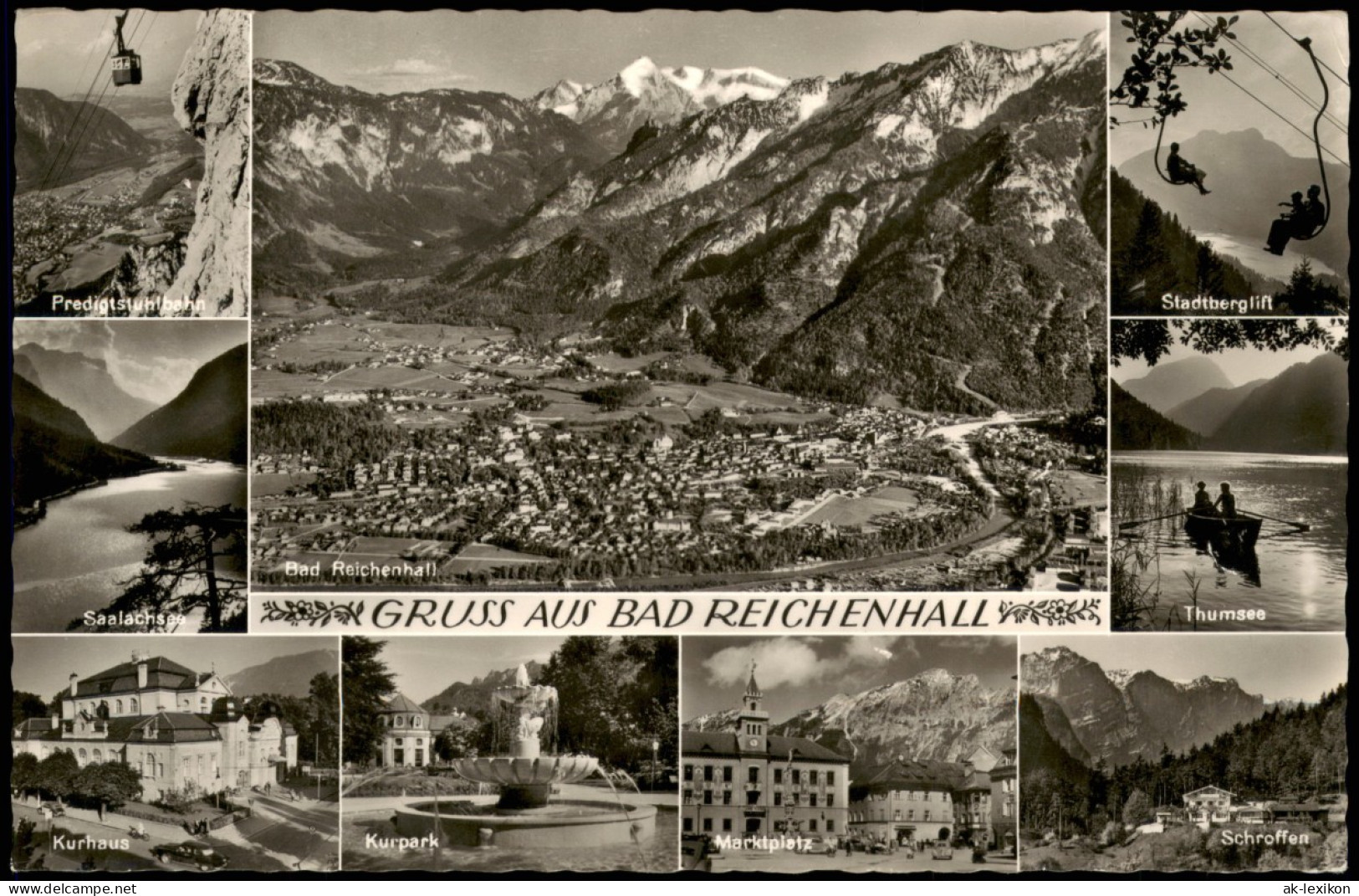 Ansichtskarte Bad Reichenhall Mehrbildkarte Mit Vielen Umland-Ansichten 1963 - Bad Reichenhall