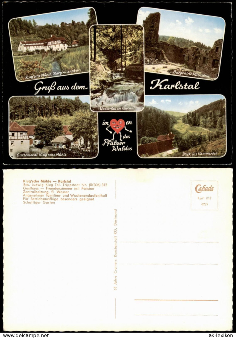 .Rheinland-Pfalz Klug'sche Mühle, Burg Wilenstein Gruß Aus Dem Karlstal 1962 - Other & Unclassified