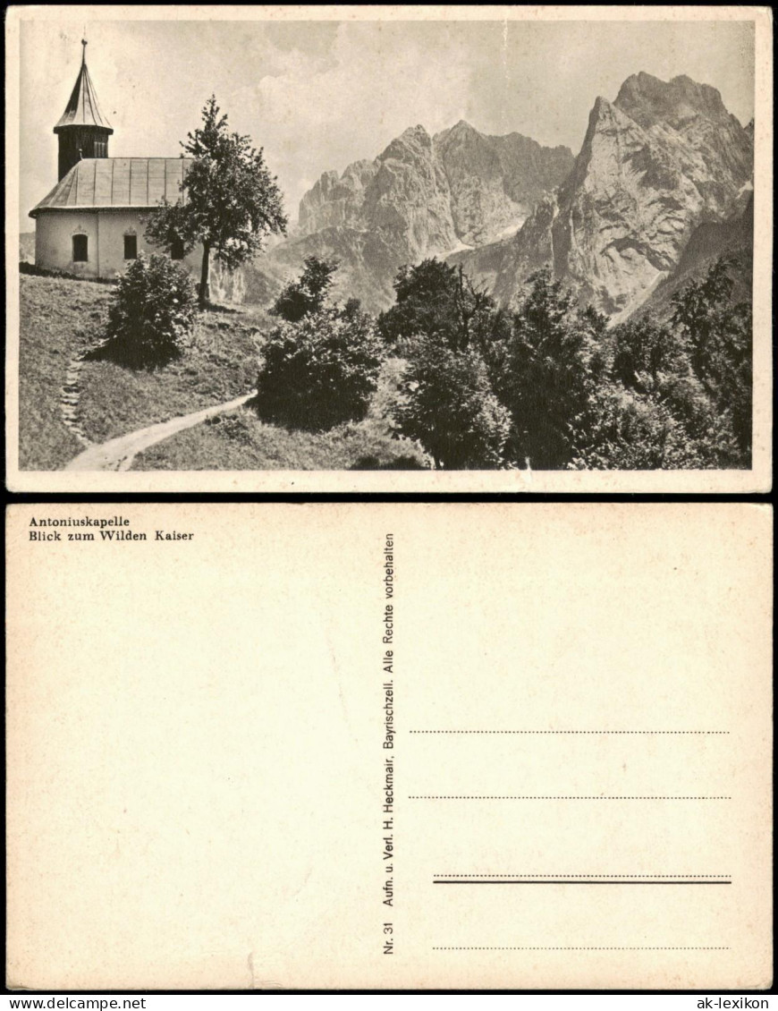 Ansichtskarte .Tirol Antoniuskapelle Blick Zum Wilden Kaiser 1950 - Andere & Zonder Classificatie