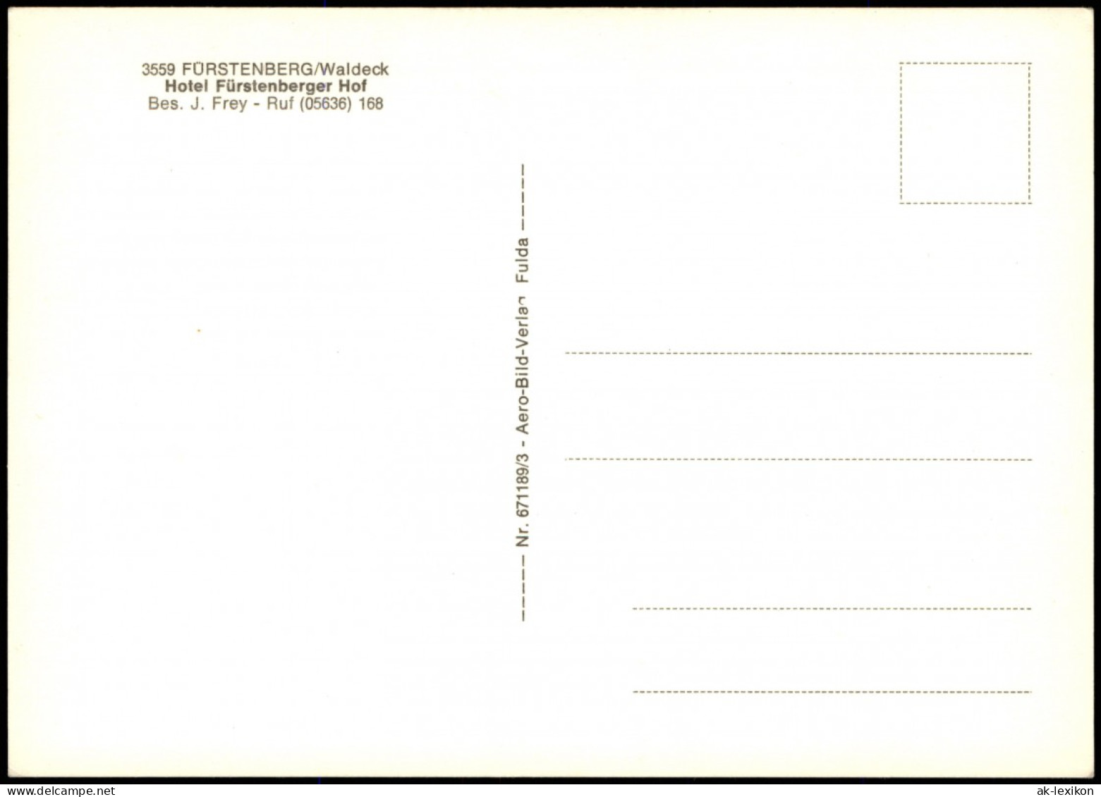 Ansichtskarte Fürstenberg-Lichtenfels Stadtansichten 1974 - Andere & Zonder Classificatie