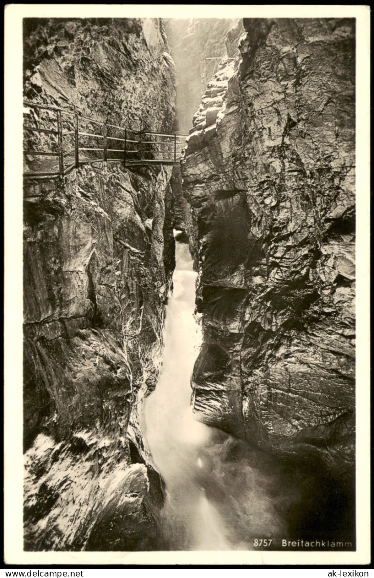 Tiefenbach Oberstdorf (Allgäu) Breitachklamm Waterfall Wasserfall 1940 - Oberstdorf