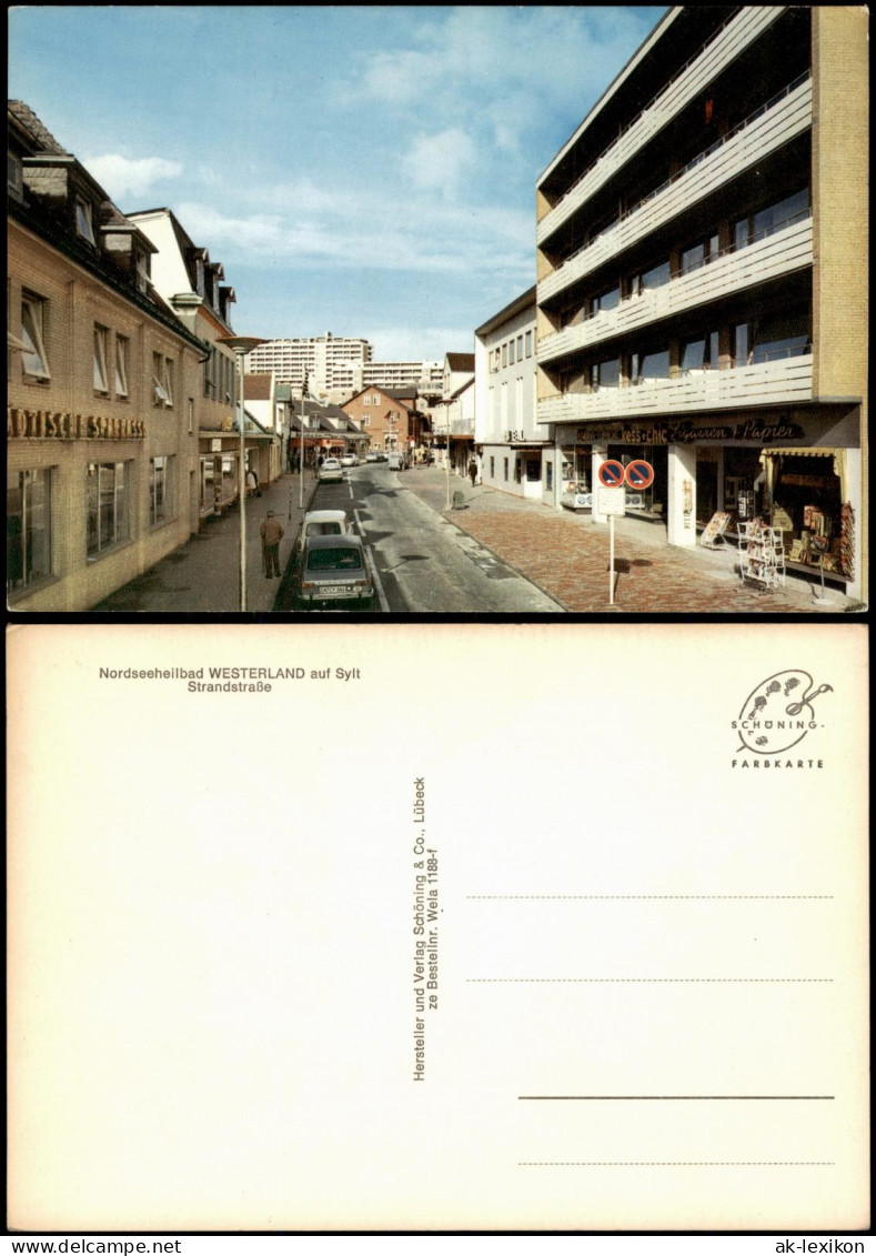 Ansichtskarte Westerland-Sylt Strandstraße 1977 - Altri & Non Classificati