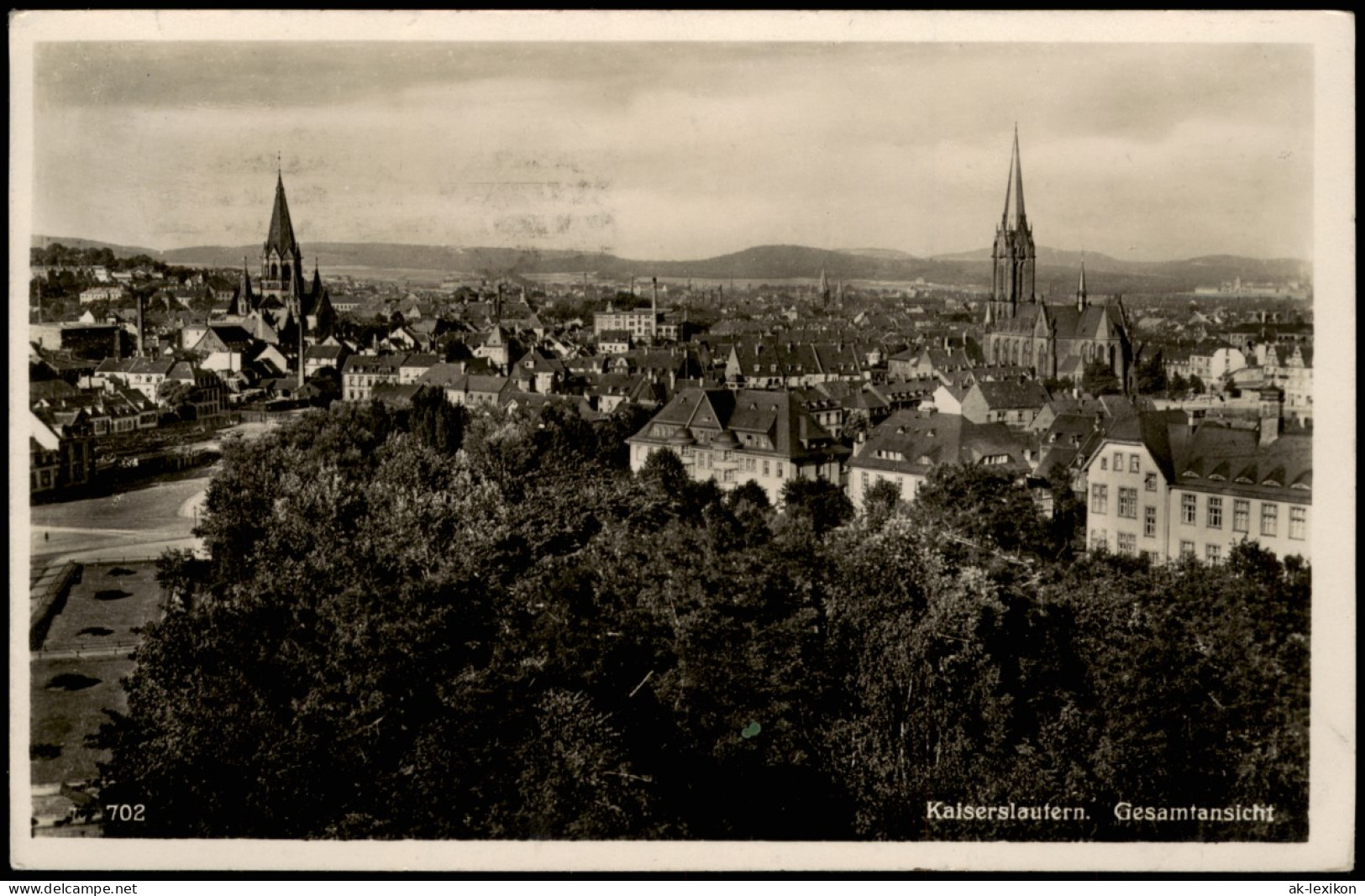 Ansichtskarte Kaiserslautern Gesamtansicht, Fotokarte 1938 - Kaiserslautern