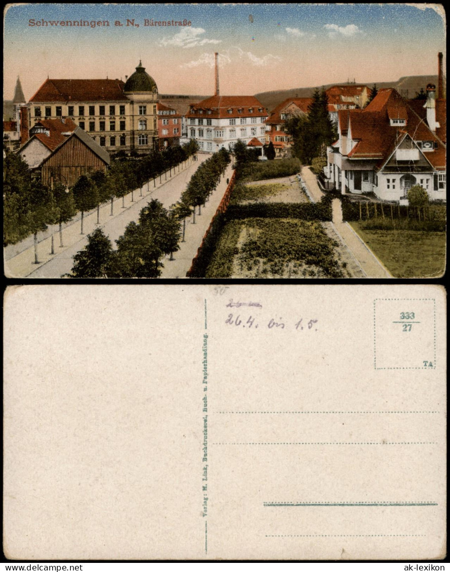 Ansichtskarte Villingen-Schwenningen Bürenstraße 1915 - Villingen - Schwenningen