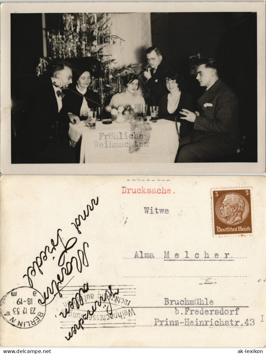 Weihnachten - Christmas Männer Mit Gewehr Frauen 1933 Privatfoto - Autres & Non Classés