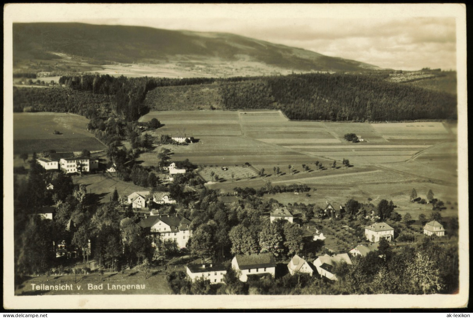 Bad Langenau Długopole Zdrój Blick Auf Stadt 1938  Gel. Bahnpoststempel Breslau - Schlesien