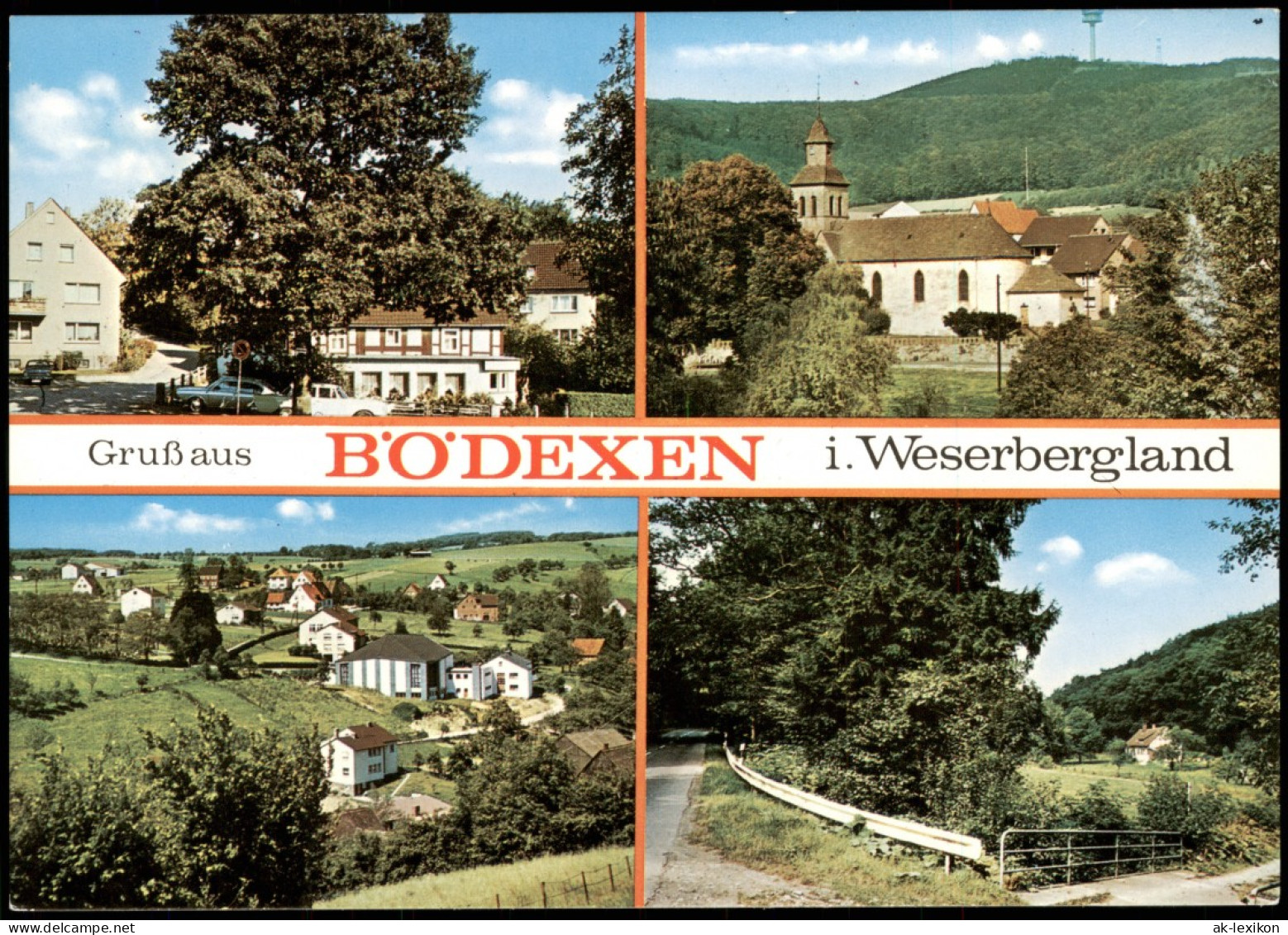 Bödexen Mehrbildkarte Weserbergland Ort Mit 4 Ortsansichten 1973 - Autres & Non Classés