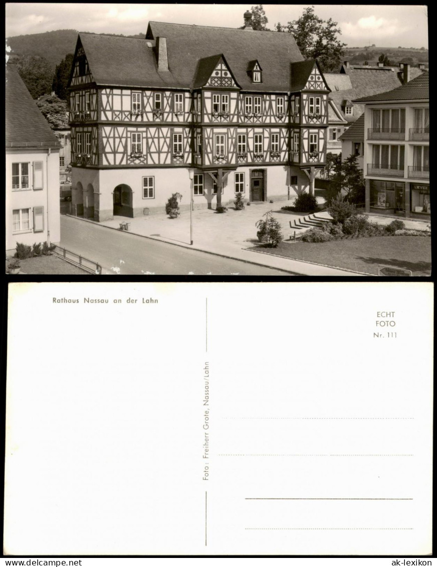 Ansichtskarte Nassau (Lahn) Partie Am Rathaus 1965 - Nassau