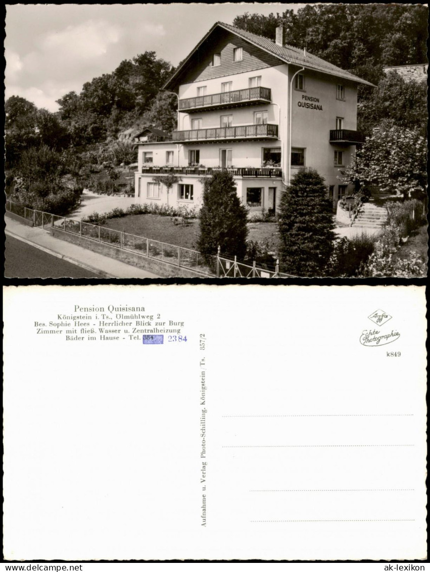 Königstein (Taunus) Ölmühlweg Pension Quisisana Bes. Sophie Hees 1960 - Königstein