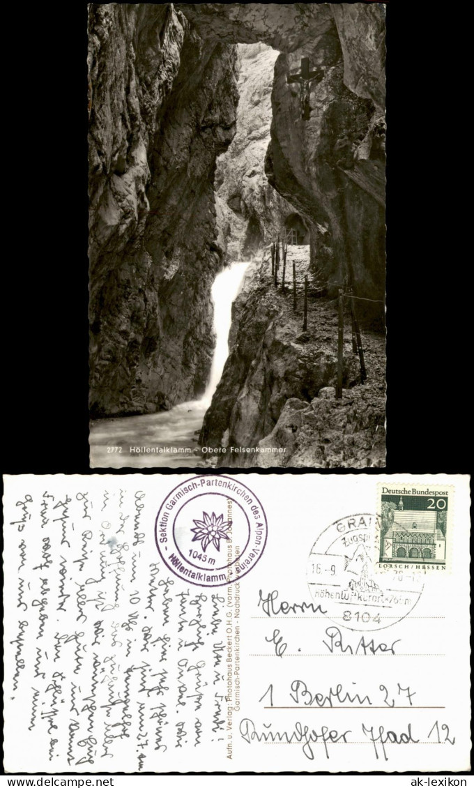 Ansichtskarte Grainau Höllentalklamm Wasserfall River Falls 1970 - Andere & Zonder Classificatie