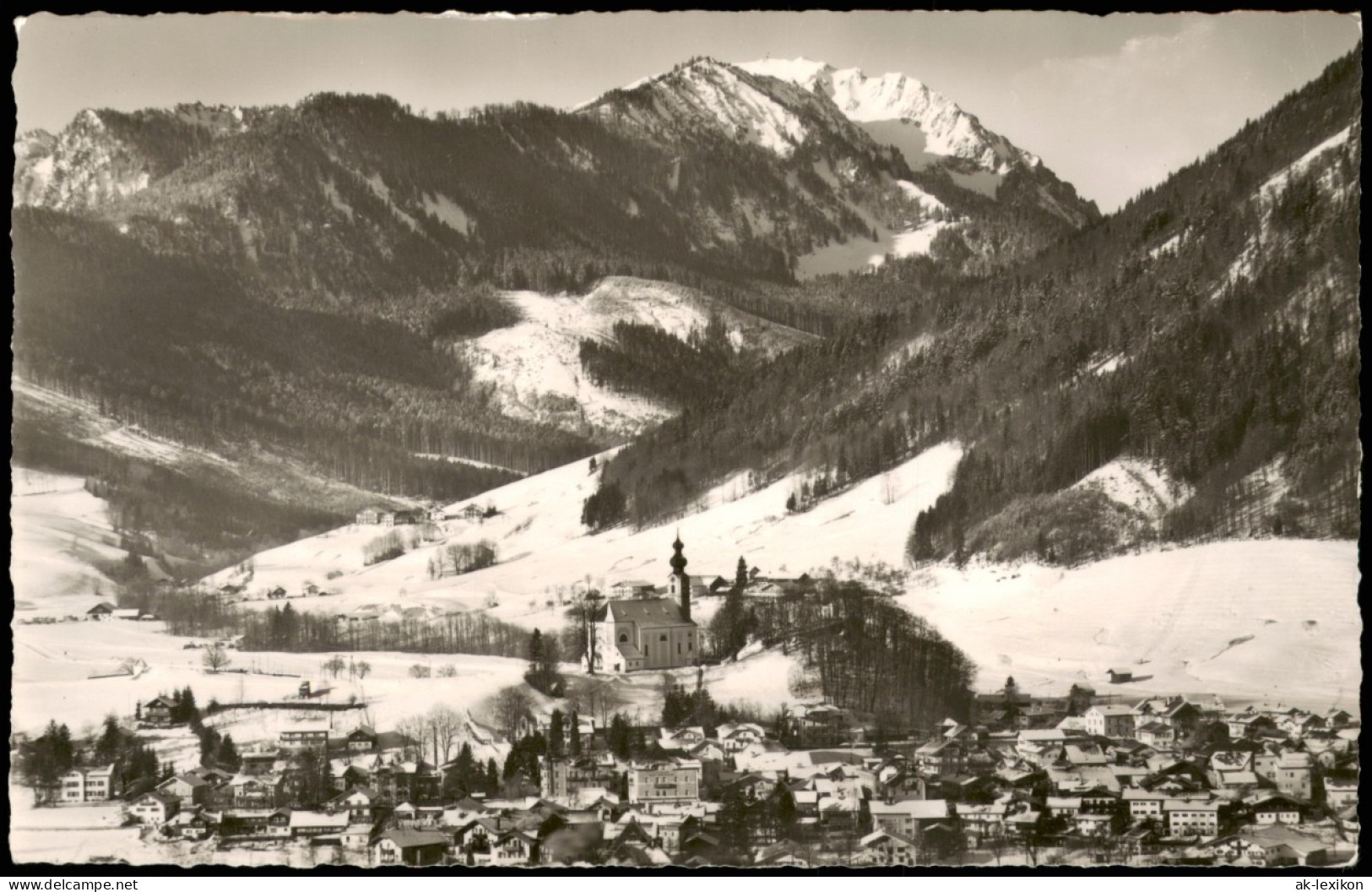 Ansichtskarte Ruhpolding Panorama-Ansicht Mit Bayer. Alpen Hochfelln 1955 - Ruhpolding