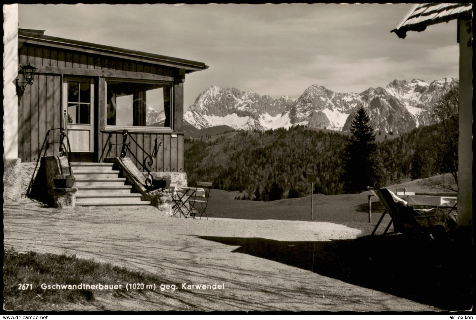 Ansichtskarte .Bayern Gschwandtnerbauer (1020 M) Geg. Karwendel 1960 - Andere & Zonder Classificatie