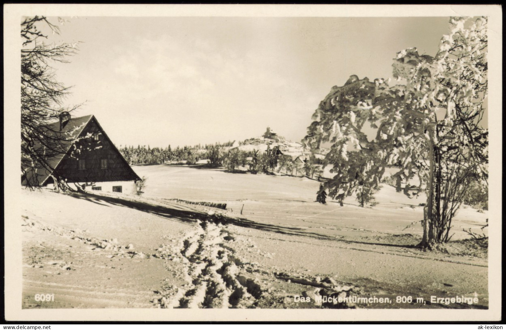 Voitsdorf-Graupen Fojtovice Krupka Mückentürmchen, Haus Im Winter 1930 - República Checa