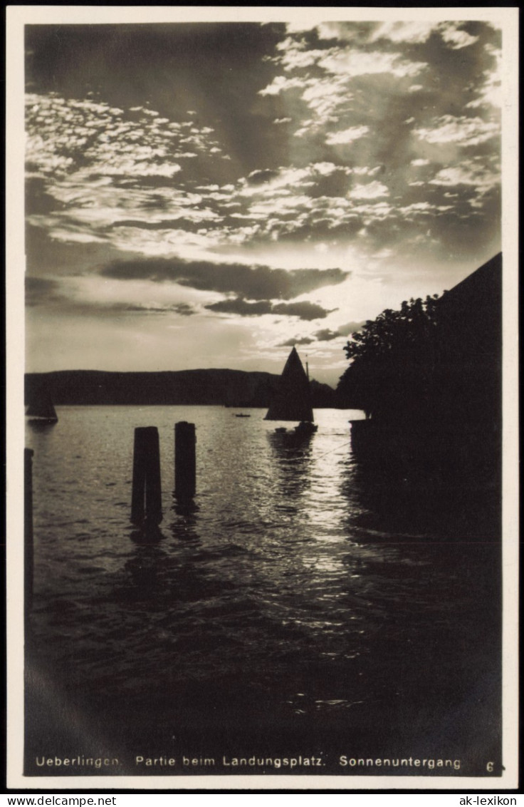 Ansichtskarte Überlingen Partie Beim Landungsplatz. Sonnenuntergang 1931 - Ueberlingen