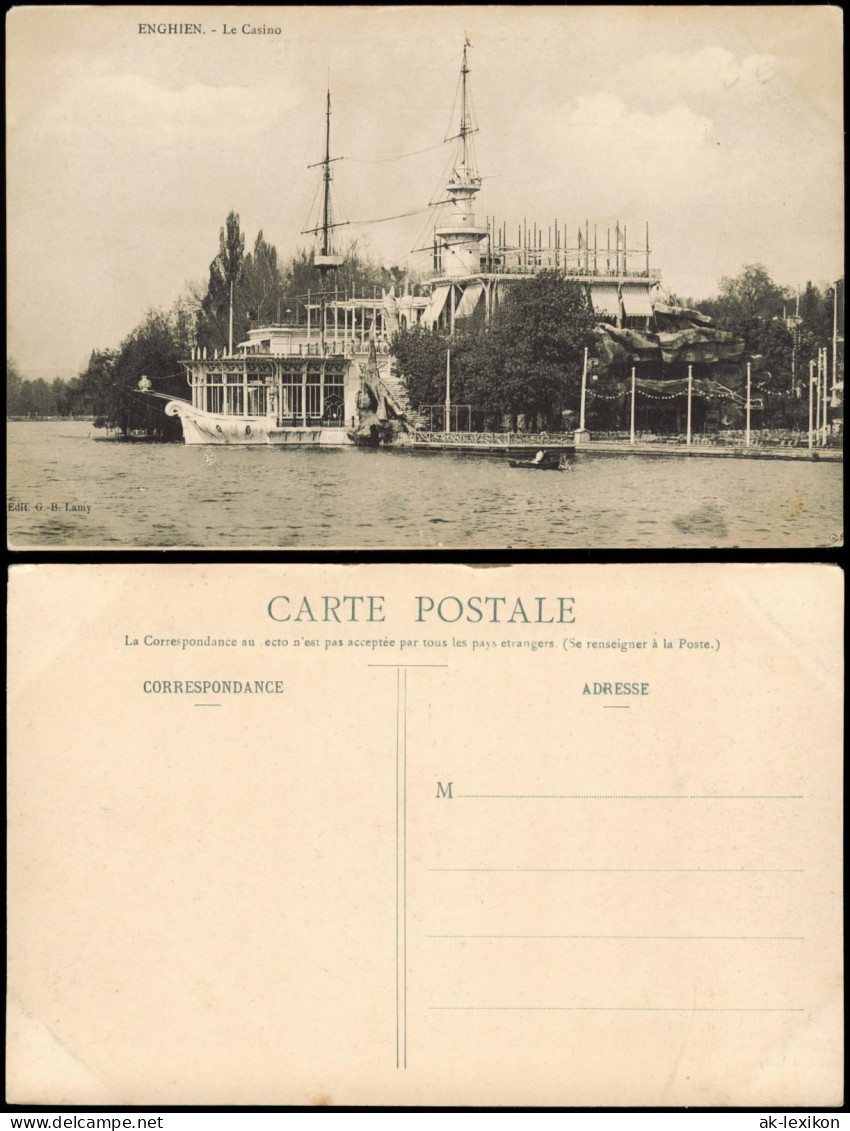 Postkaart Enghien (Belgien) La Casino 1918 - Autres & Non Classés