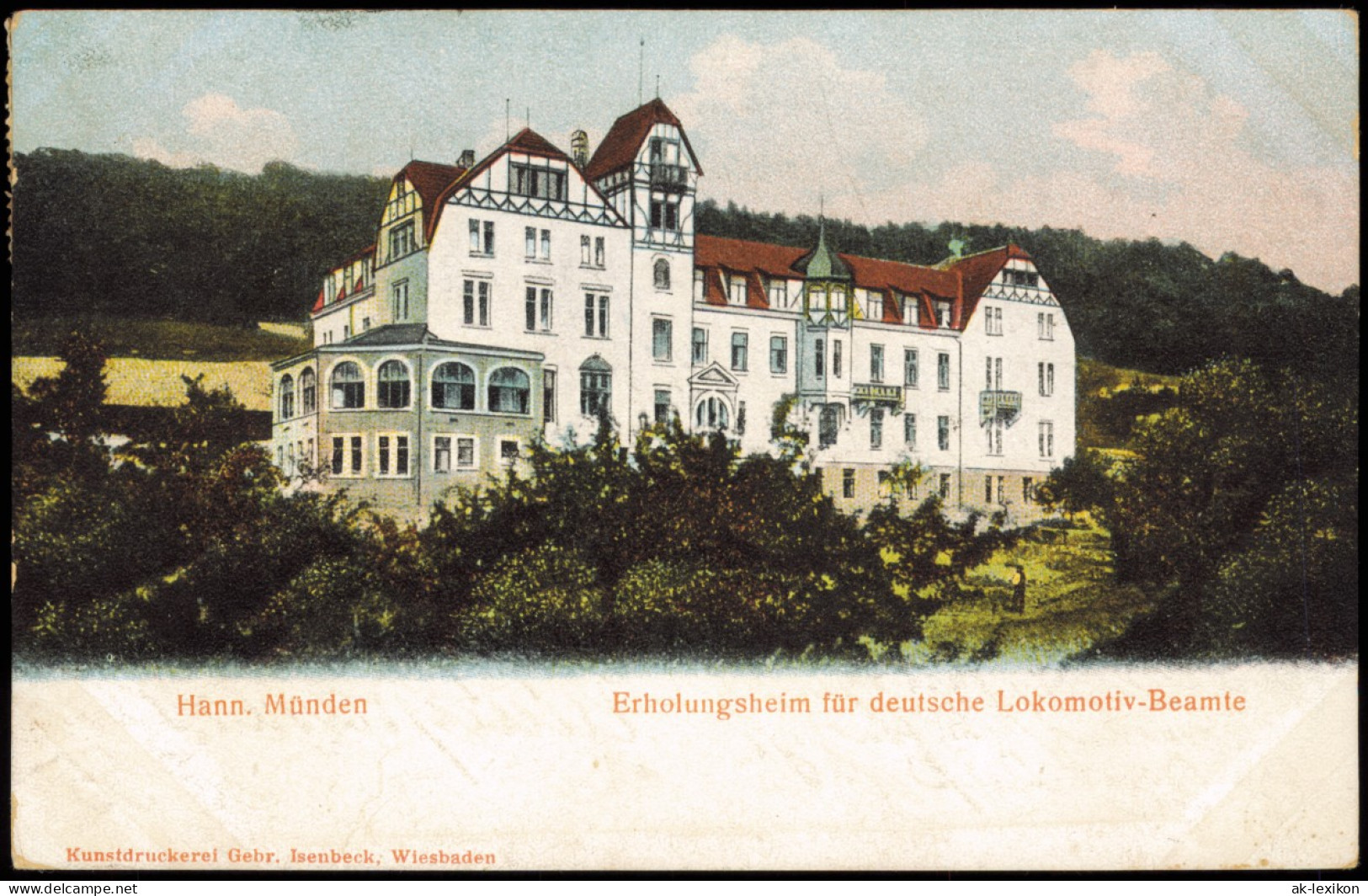 Hannoversch Münden Hann. Münden Erholungsheim Für Deutsche Lokomotiv-Beamte 1915 - Hannoversch Muenden