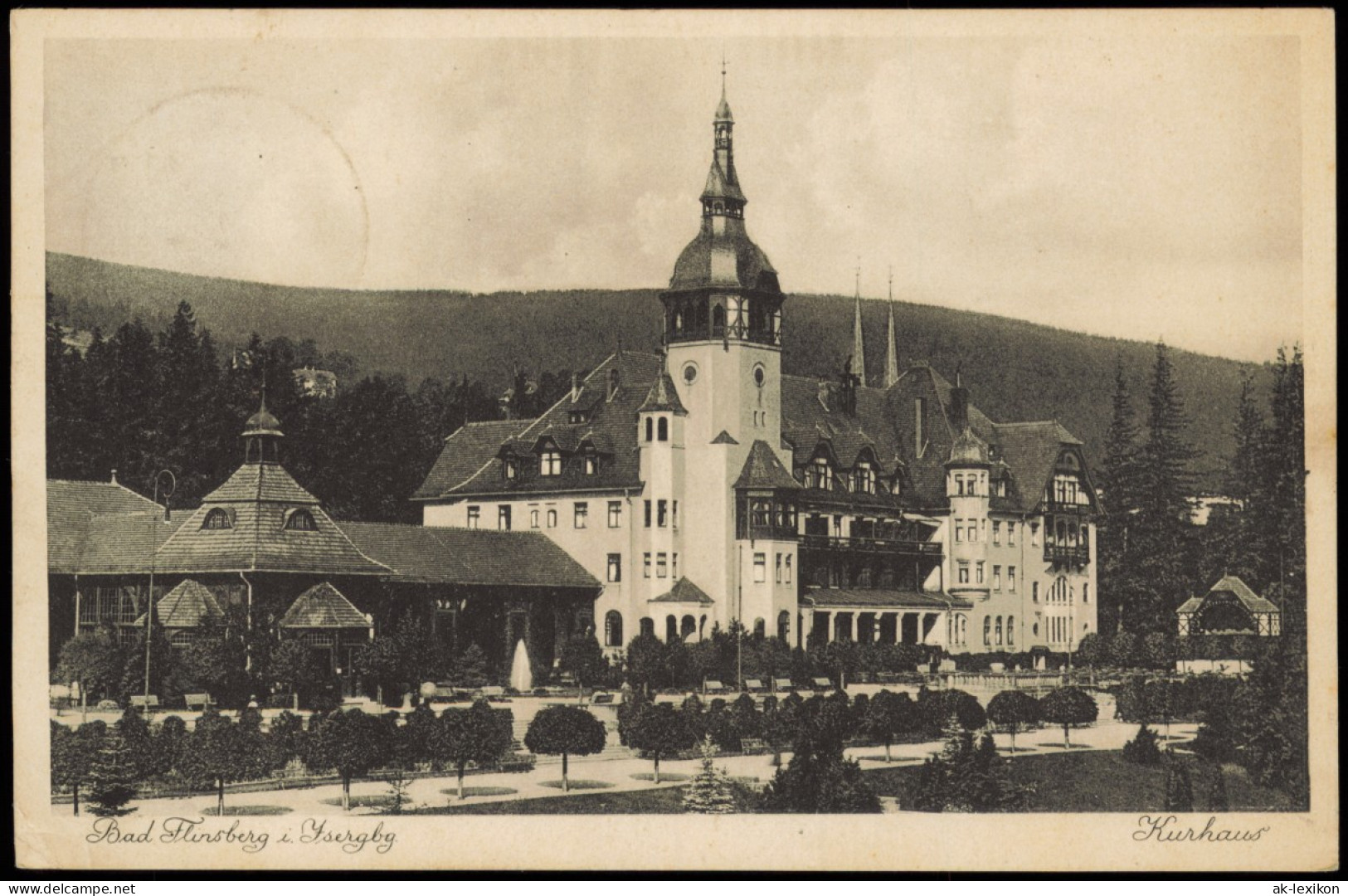 Postcard Bad Flinsberg Świeradów-Zdrój Kurhaus 1932 - Schlesien