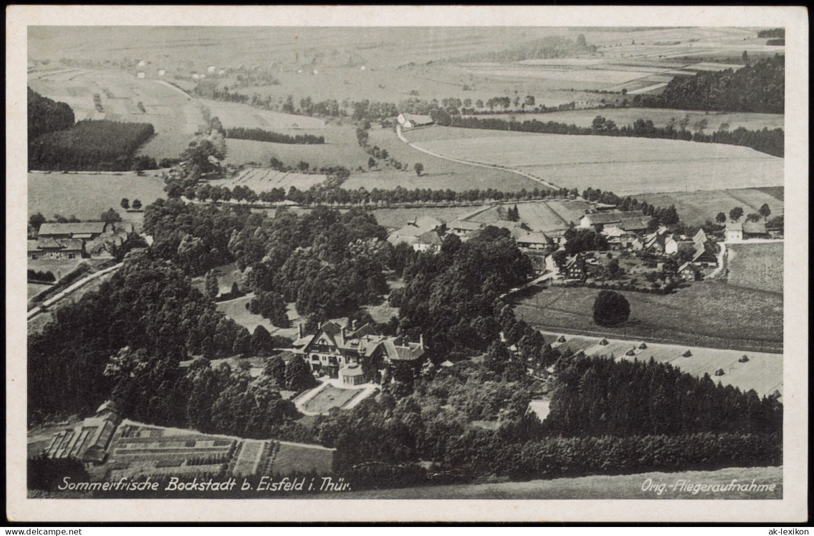 Ansichtskarte Bockstadt-Eisfeld Luftbild Gasthaus Zum Waldmann 1934 - Altri & Non Classificati